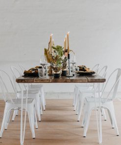 Holzbohlentisch, Hairpin