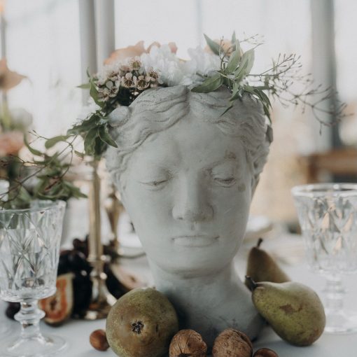 Vase Huvud, grau
