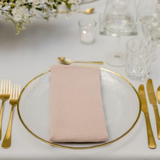 Waffle Baumwollserviette, blush