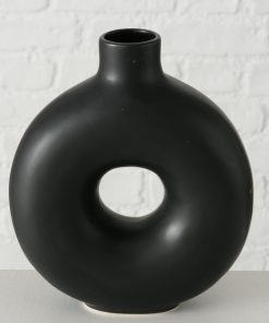 Vase Lanyo, schwarz