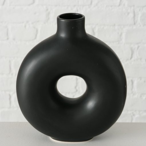 Vase Lanyo, schwarz