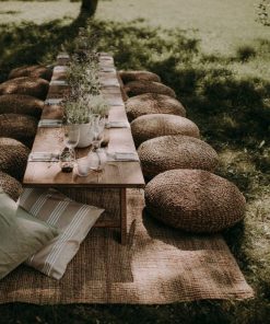 Sitzpouf, Rattan