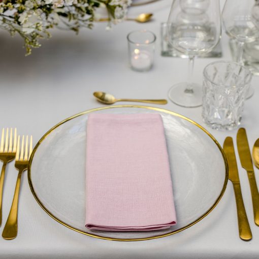 Leinenserviette, rosé