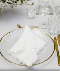 Musselin Serviette, ivory