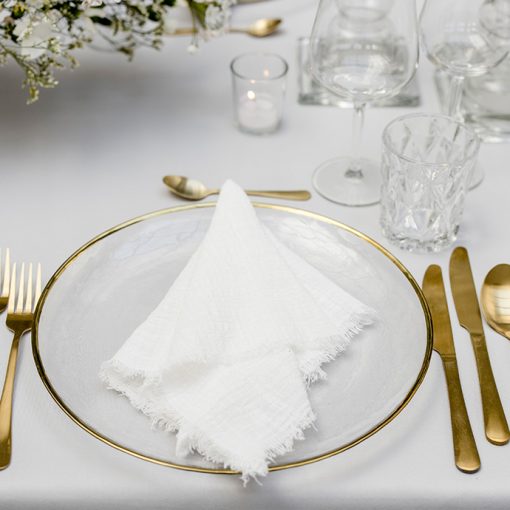 Musselin Serviette, ivory