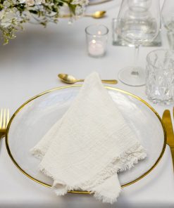 Musselin Serviette, light grey