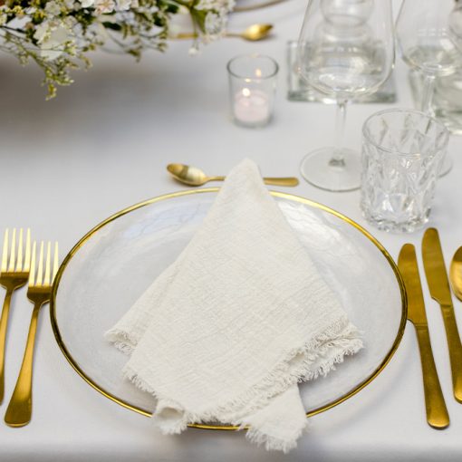 Musselin Serviette, light grey
