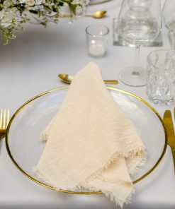 Musselin Serviette, sand