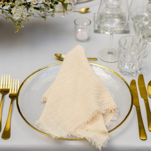 Musselin Serviette, sand