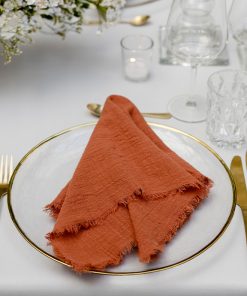 Musselin Serviette, terrakotta