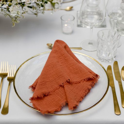 Musselin Serviette, terrakotta