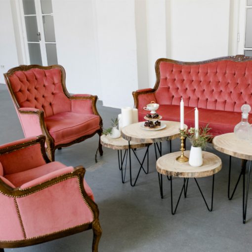 Vintage Sitzecke, rosa