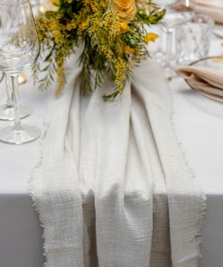 Tischläufer Musselin, light grey