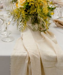 Tischläufer Musselin, sand