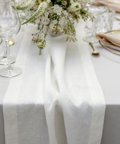 Tischläufer Leinen, off-white