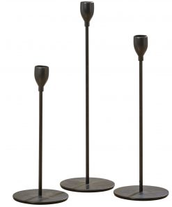 Kerzenhalter Set, Malte schwarz
