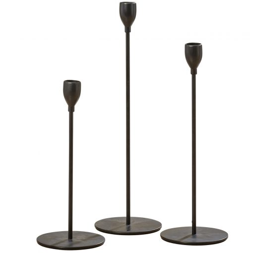 Kerzenhalter Set, Malte schwarz