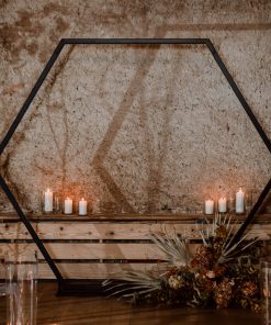 Hexagon Metall, schwarz