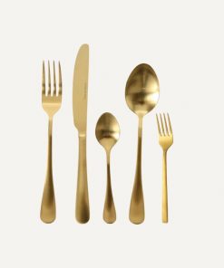 5er-Set Besteck, gold