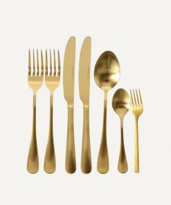 7er-Set Besteck, gold
