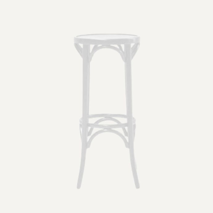 Eleganter Bentwood Barstuhl in Weiß für Events mieten in München