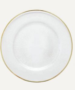 Platzteller Stripes, Goldrand