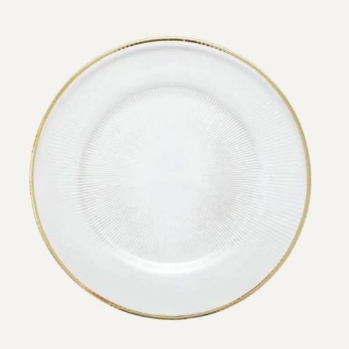 Platzteller Stripes, Goldrand