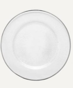 Platzteller Stripes, Silberrand