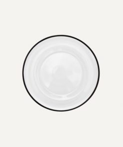 Brotteller, schwarzer Rand