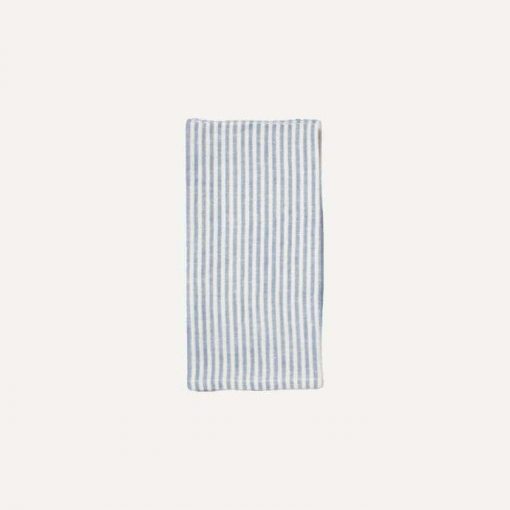 Leinenserviette, Stripes | blau